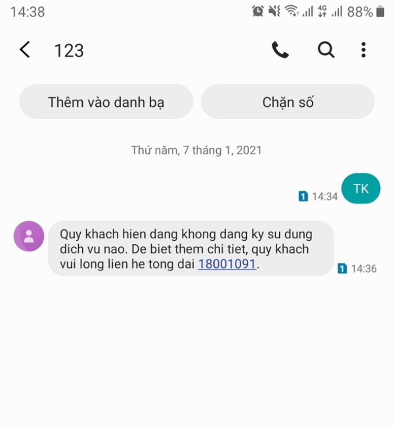 Cách kiểm tra các dịch vụ trên SIM VinaPhone