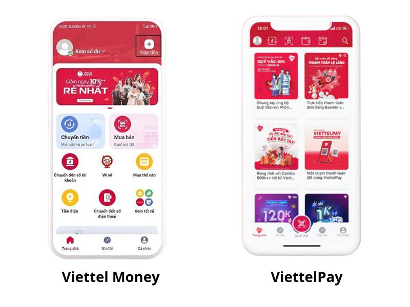 Khách hàng có thể sử dụng dịch vụ của Viettel Money hoặc ViettelPay
