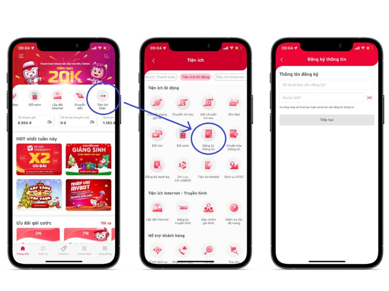 đăng ký sim chính chủ Viettel online