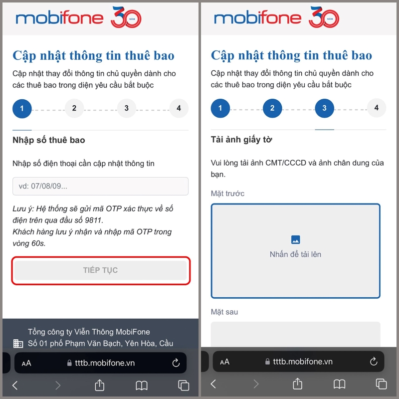 đăng ký sim mobifone trên điện thoại 
