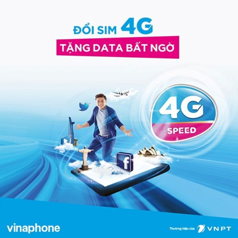 Đổi sim 4G miễn phí Vinaphone 