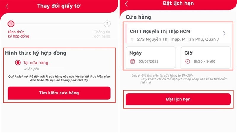 đổi thông tin sim Viettel